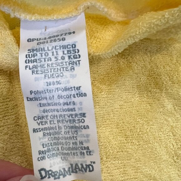 Dreamland Baby Vintage Yellow Footed Pajamas Small Soft and Cozy Infant Sleeper - Picture 4 of 5